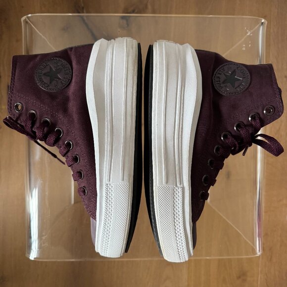Converse Chuck Taylor All Star High Move “Diamond Metal” Black Currant – Size 5 - Picture 7 of 12